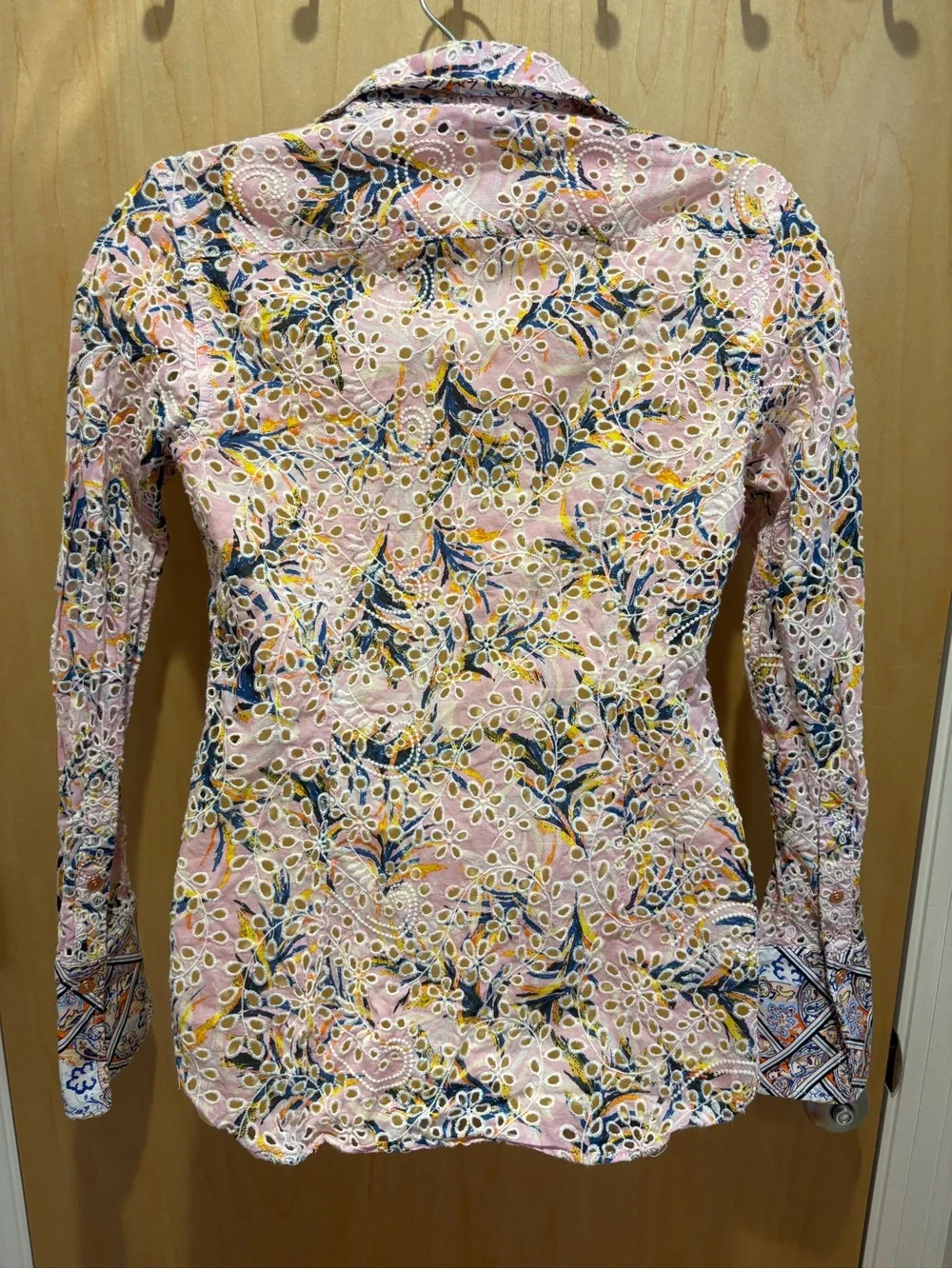 Robert Graham Patterned Eyelet Buttondown - Picture 5 of 7